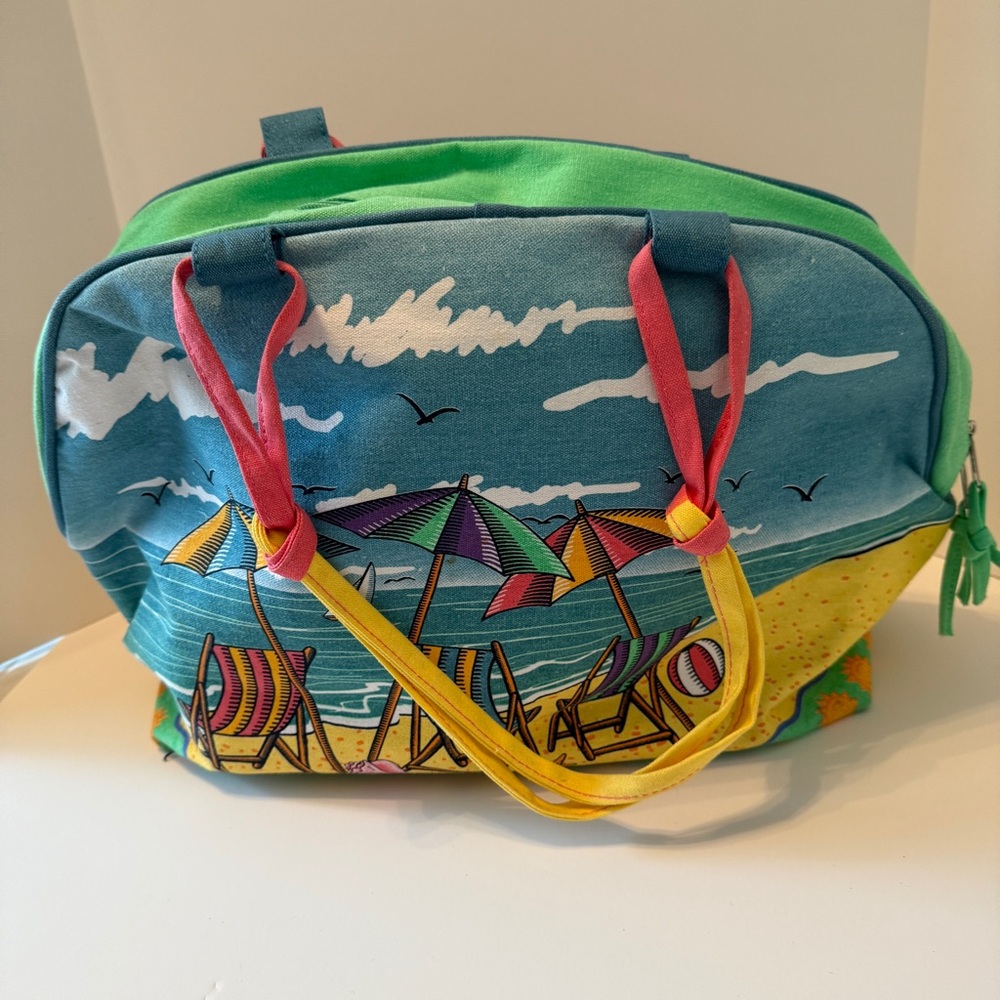 Crazy Bags Beach Zippered Tote NWT Tropical Medium - Picture 2 of 7
